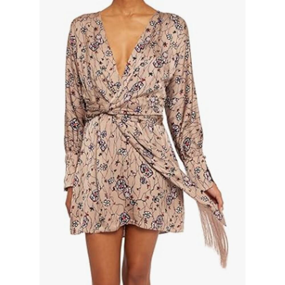 Joie Hammered Satin Mini Dress sz 4 NEW